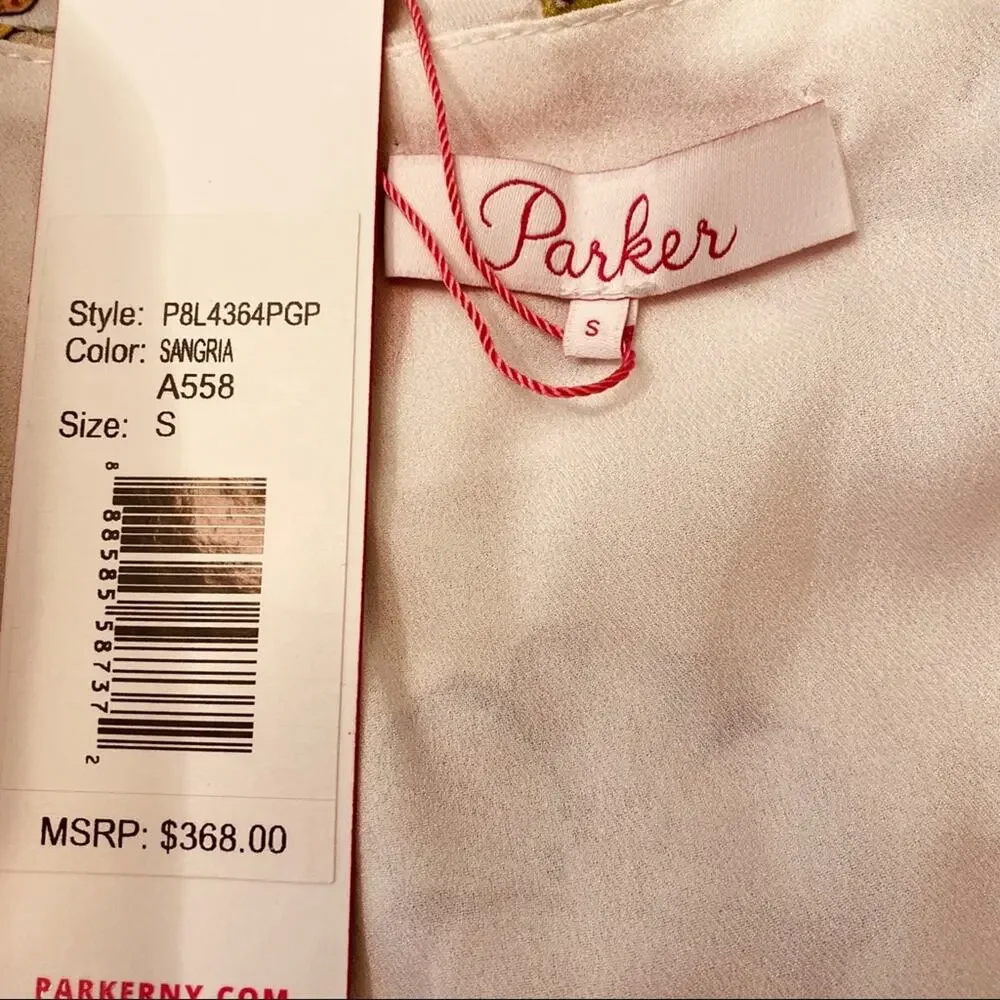 Parker Glory Dress, Floral Print, Cold Shoulder. Size Small - Picture 7 of 7